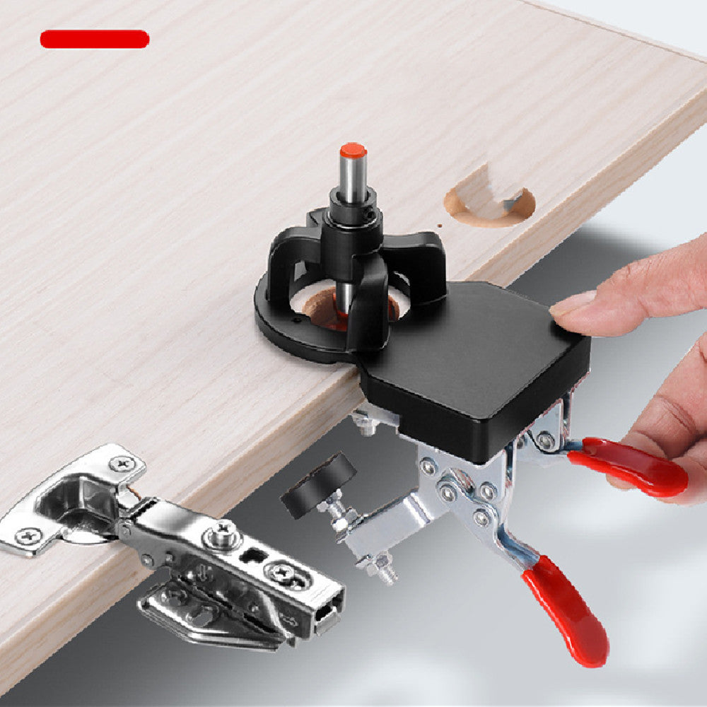 Protoolsy Woodworking Hinge Puncher in use, precise hole making