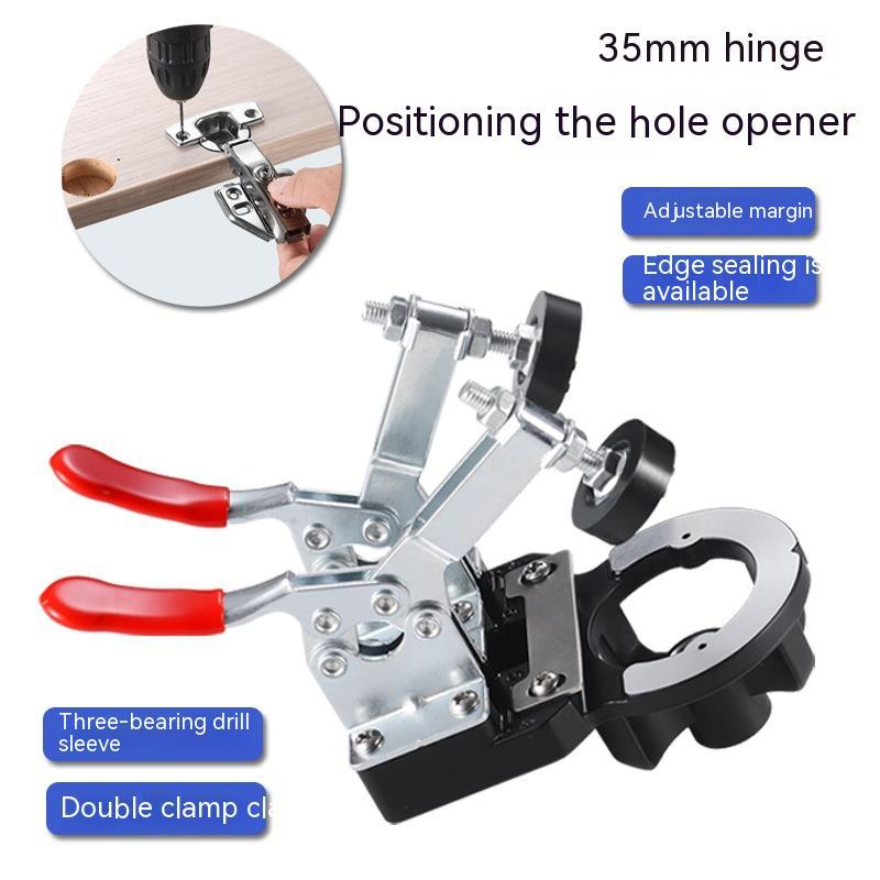 Woodworking Hinge Puncher in use, drilling hinges by Protoolsy