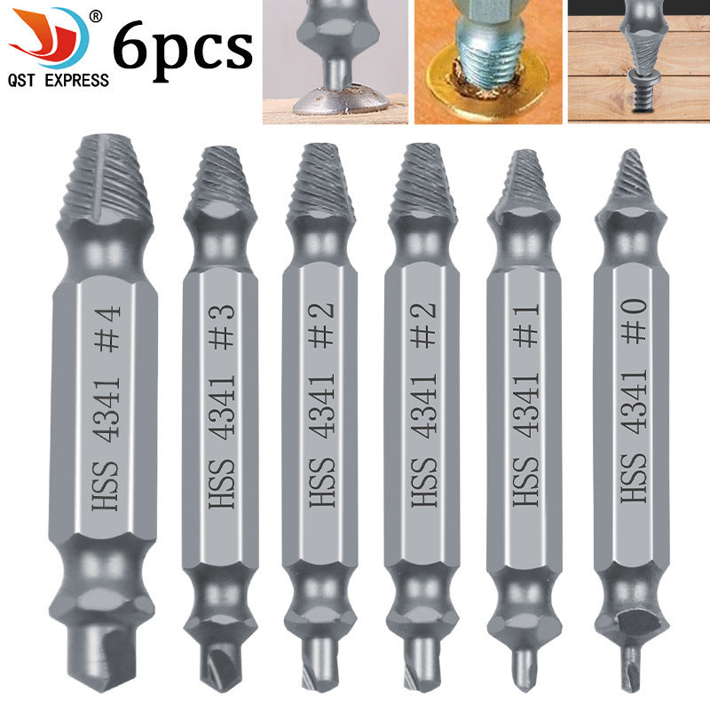 Bolt Extractor Set and in use, Protoolsy for damaged fasteners