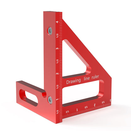 Aluminum Alloy Ruler Woodworking Angle Lineation Ruler