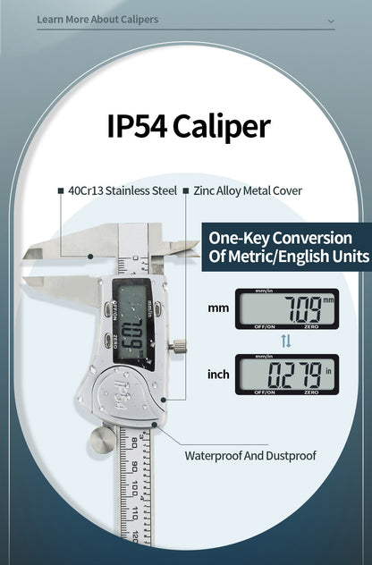 Digital Vernier Caliper digital display by Protoolsy for clarity
