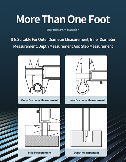 Digital Vernier Caliper, multiple feet by Protoolsy for measuring