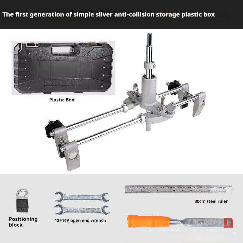 Protoolsy Wood Door Tapper, silver set for precise drilling