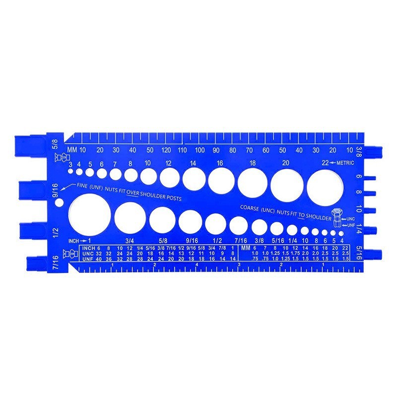 Close-up of Protoolsy Screw Nut Measuring Scale, durable design