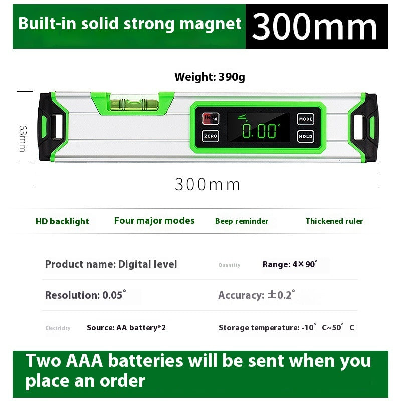 300mm Digital Horizontal Ruler by Protoolsy for accurate leveling