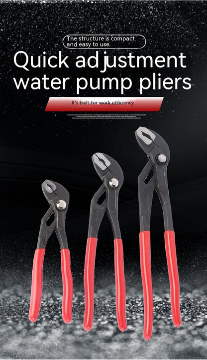 Adjustable wrench in use, tightening pipe with large opening D4