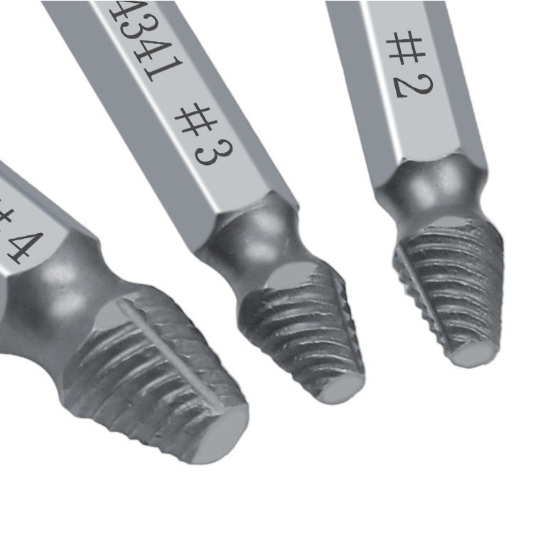 Close-up of Protoolsy Bolt Extractor Set for stripped screws