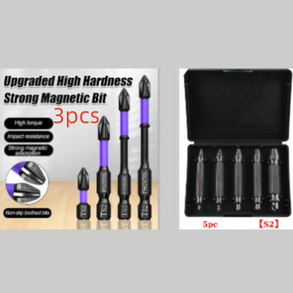 Close-up of Screwdriver Bit Set, cross bits for impact drivers