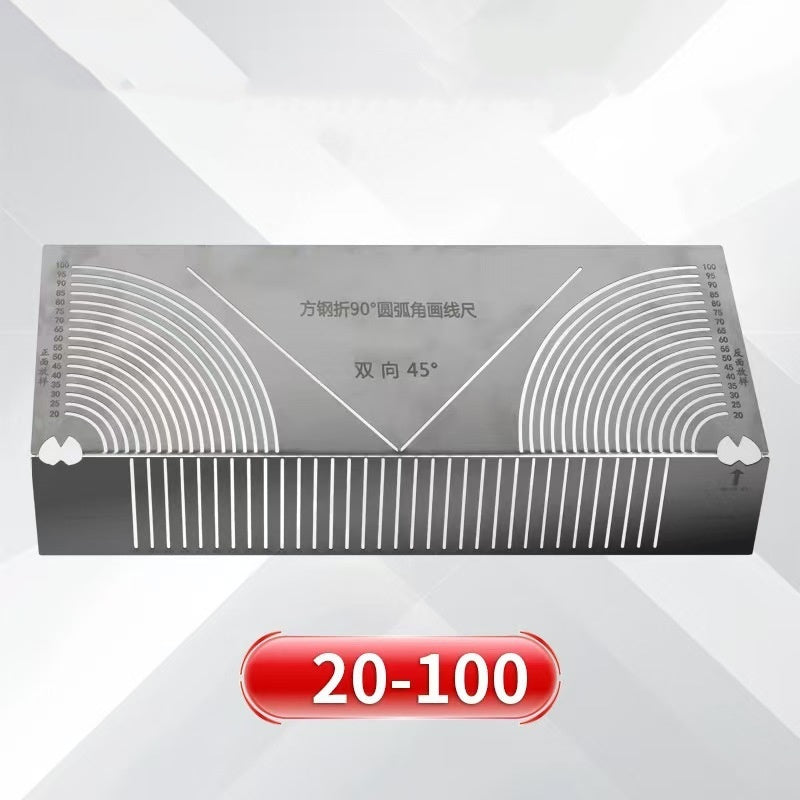 Square Tube Folding Round Ruler Square Steel Folding 90 Degrees Line Drawing Ruler