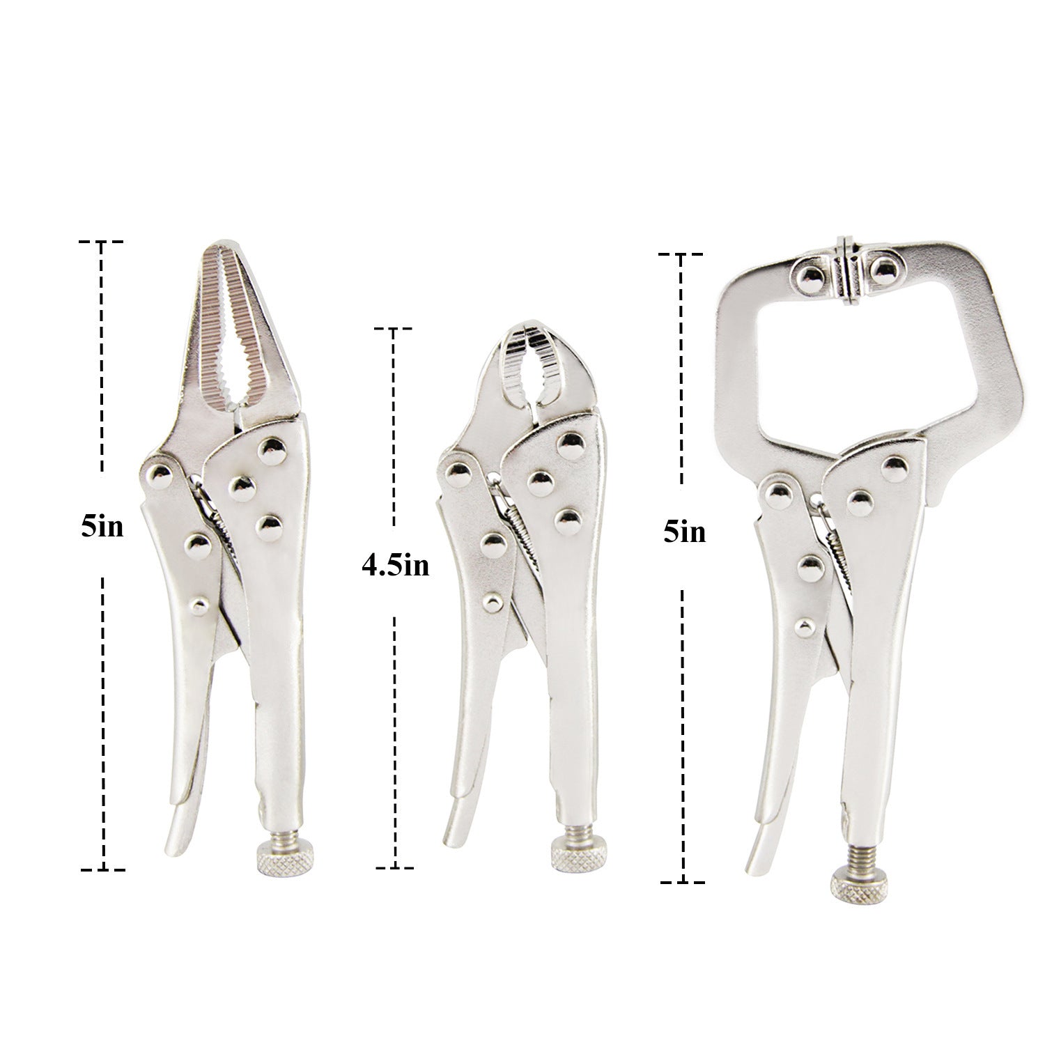 5" C-shaped mini pliers set by Protoolsy, gripping small components for hobbyists