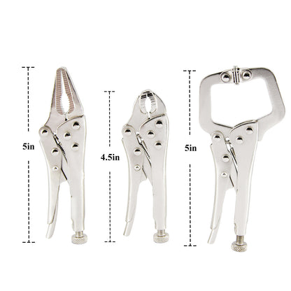 5" C-shaped mini pliers set by Protoolsy, gripping small components for hobbyists
