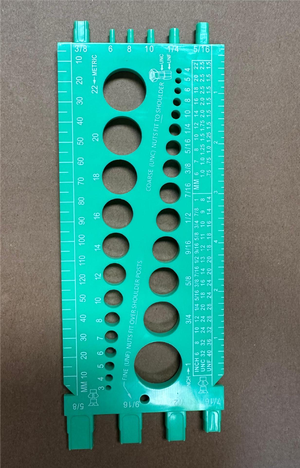 Screw Nut Measuring Scale by Protoolsy, compact for portability