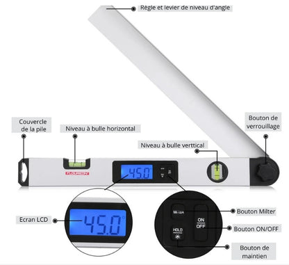 Digital display angle meter digital display level