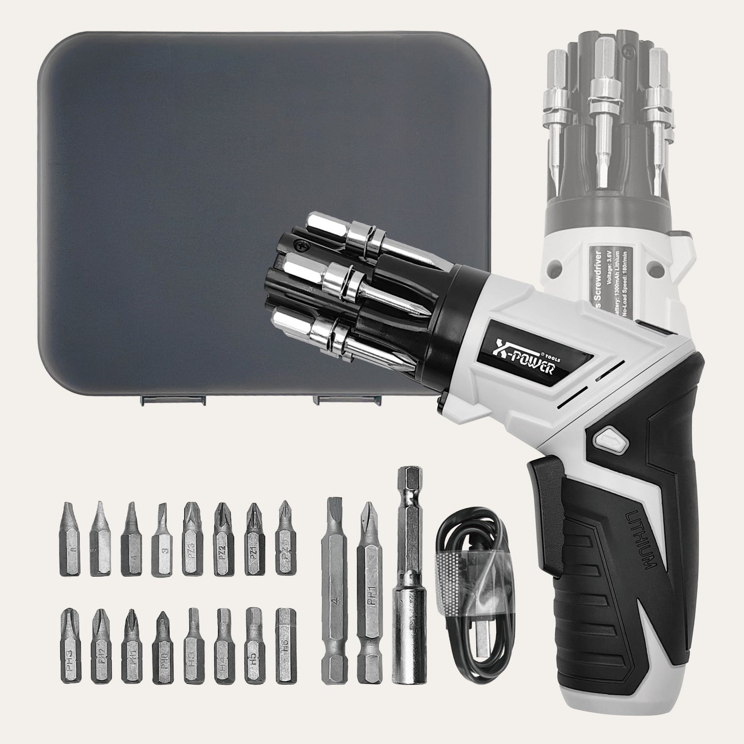 Protoolsy Small Screwdriver set, rechargeable drill for home use