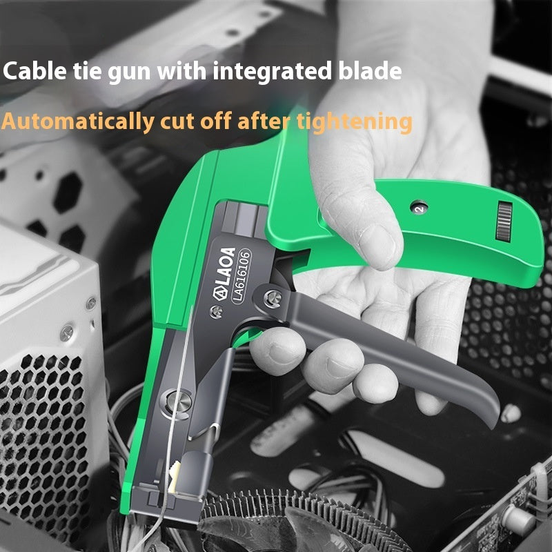 Cable Tie Gun in use, securing wires with precision for DIY projects