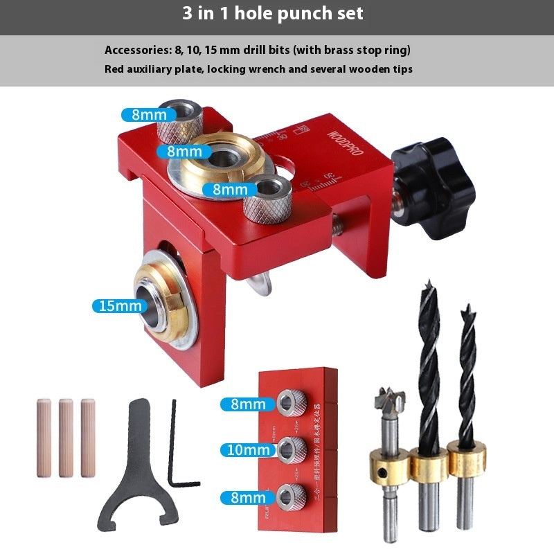 Protoolsy 3-in-1 hole punch Woodworking Punch Locator set