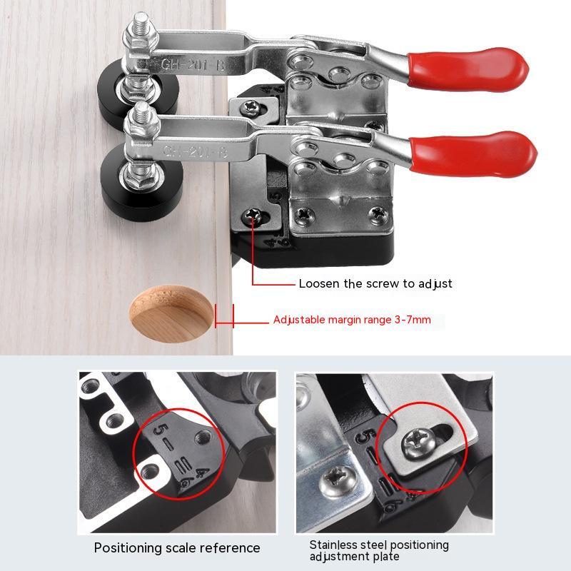 Woodworking 35mm Double Clamp Hinge Positioning Puncher