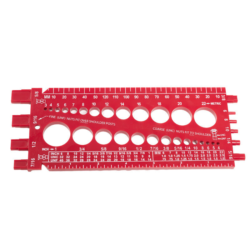 Protoolsy Screw Nut Measuring Scale, displayed for easy sizing