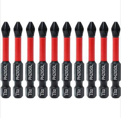 Screwdriver Bit Set on workbench, cross bits for heavy-duty use