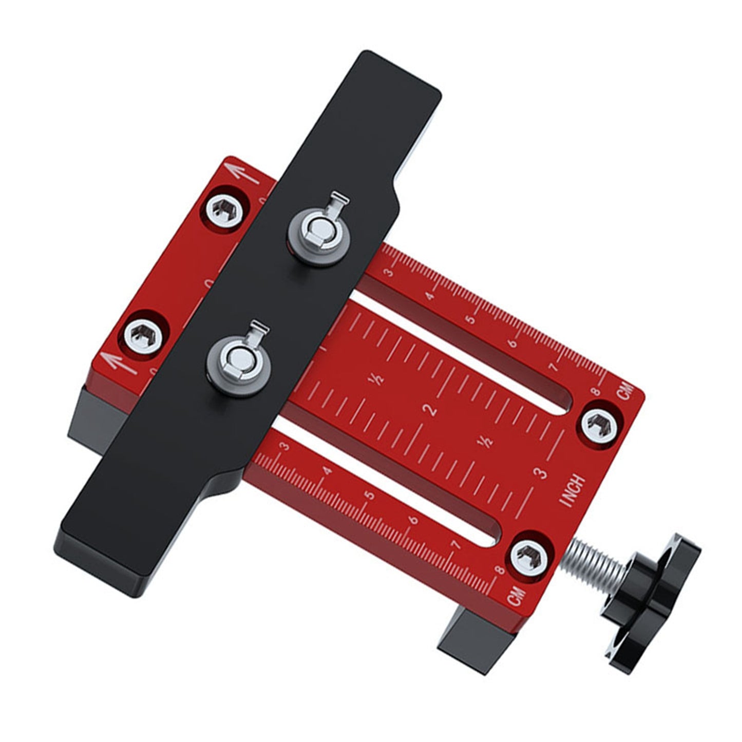 Cabinet Mounting Jig on workbench, ready for cabinet work